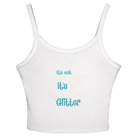 It s Not Dog Hair It s Great Dane Glitter Women's Spaghetti Strap Tank Top