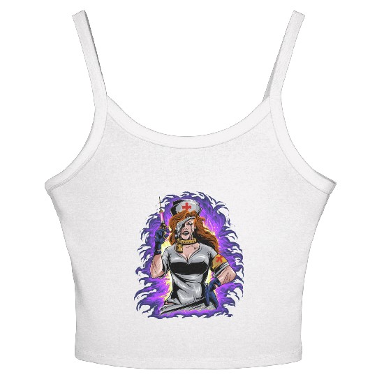 Angry Psychopathic Nurse Women's Spaghetti Strap Tank Top
