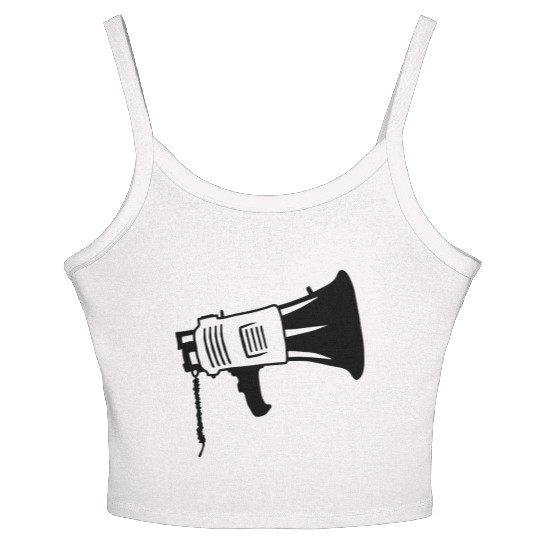 Megaphone propaganda icon loudspeaker Women's Spaghetti Strap Tank Top