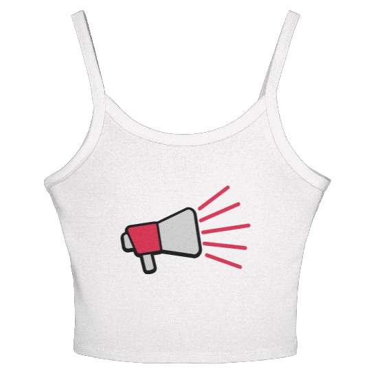 Loud speech icon megaphone Women's Spaghetti Strap Tank Top