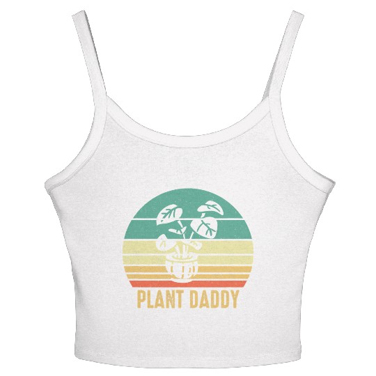 Plant Daddy Funny Gardening Houseplants Landscapin Women's Spaghetti Strap Tank Top