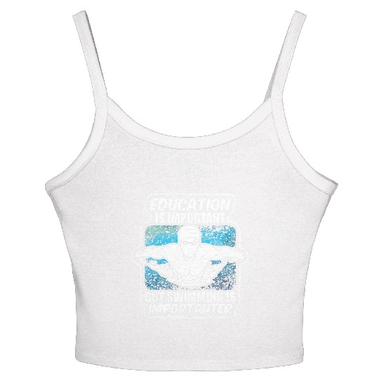 Swimmer Beach Hobby Sport Women's Spaghetti Strap Tank Top