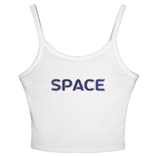 Space Geometric Text Women's Spaghetti Strap Tank Top
