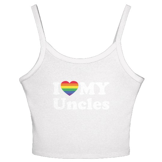 LGBTQ I Love My Uncles Gay Trans Guncle Women's Spaghetti Strap Tank Top