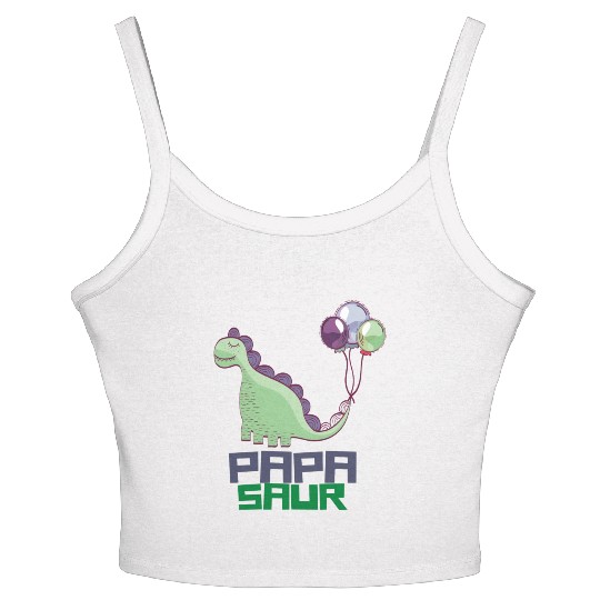 PAPA SAUR, Father's Day Women's Spaghetti Strap Tank Top