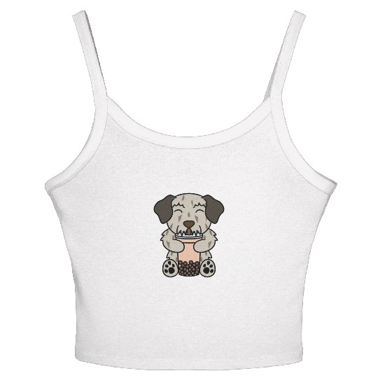 Boba Bubble Tea Irish Wolfhound Women's Spaghetti Strap Tank Top
