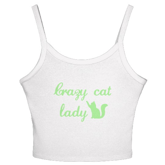 Crazy Cats LOVER Lady Women's Spaghetti Strap Tank Top