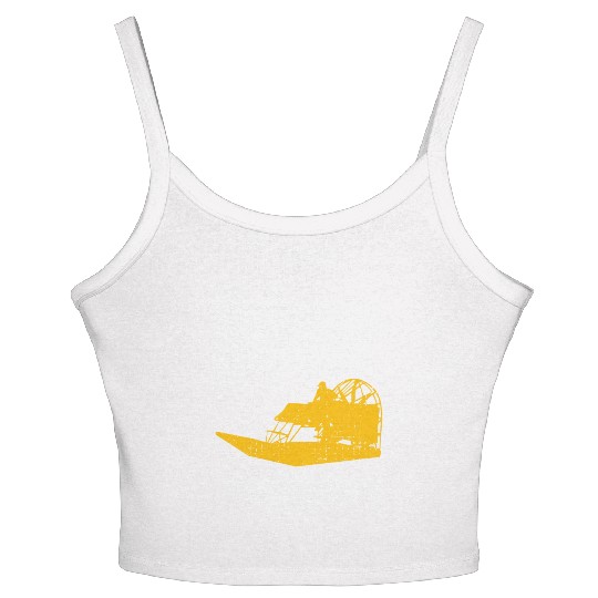 Airboat Fanboat Airboating Planeboat Swamp boat Women's Spaghetti Strap Tank Top