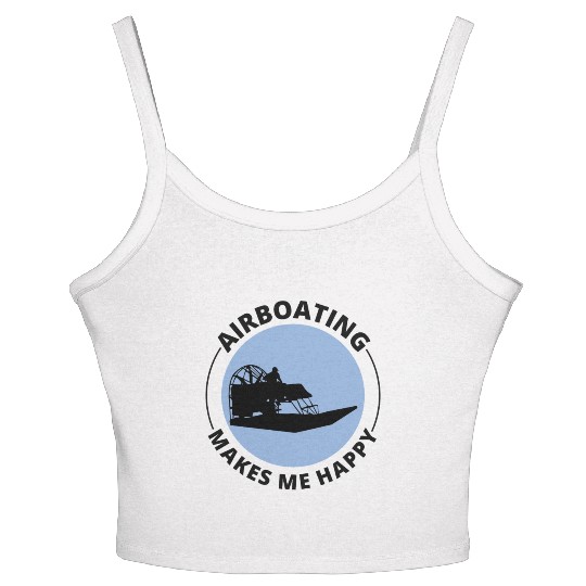 Airboat Fanboat Airboating Planeboat Swamp boat Women's Spaghetti Strap Tank Top