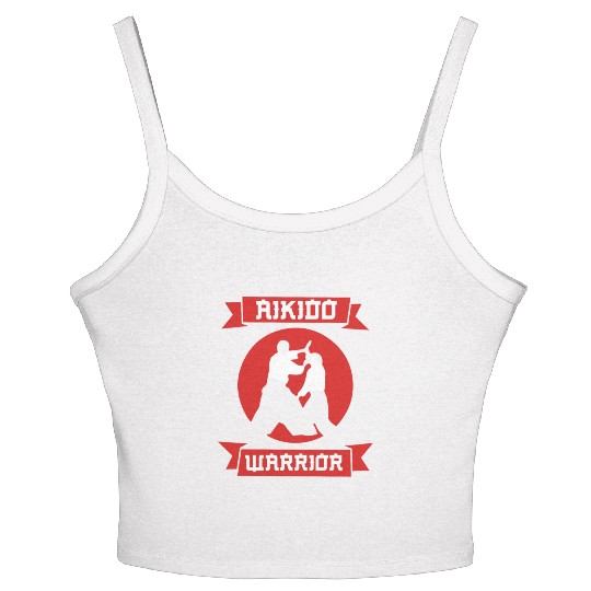 Aikido Warrior Martial Arts Training Fighter Women's Spaghetti Strap Tank Top