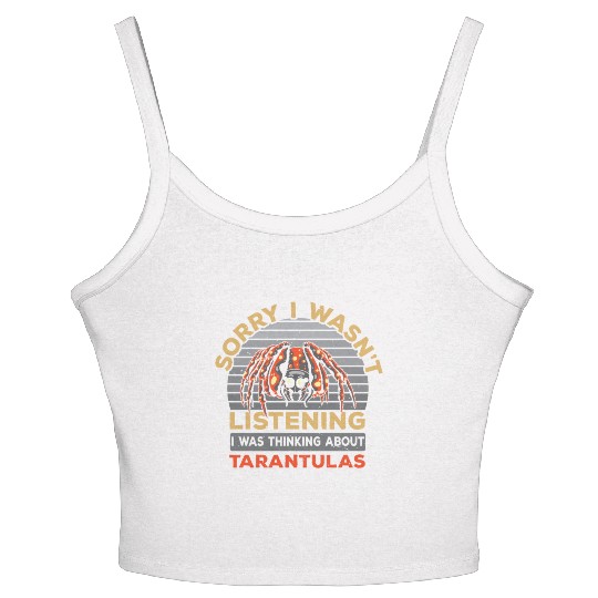 I Was Thinking About Tarantulas Spider Whisperer Women's Spaghetti Strap Tank Top