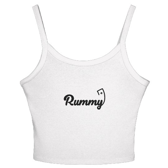 Rummy Card Game Hobby Romme playing Card Women's Spaghetti Strap Tank Top