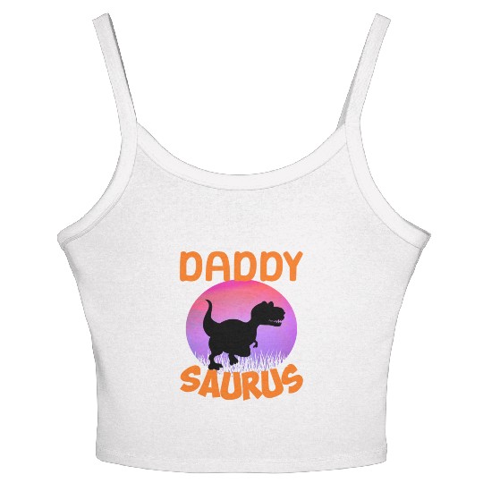 Daddysaurus Papasaurus Women's Spaghetti Strap Tank Top