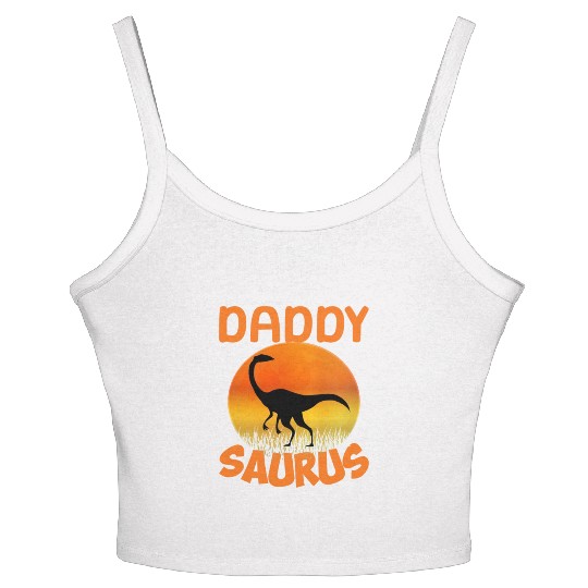 Daddysaurus Papasaurus Women's Spaghetti Strap Tank Top