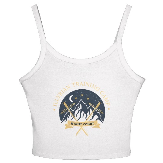 ACOTAR Illyrian Training Camp Camping Lover Women's Spaghetti Strap Tank Top