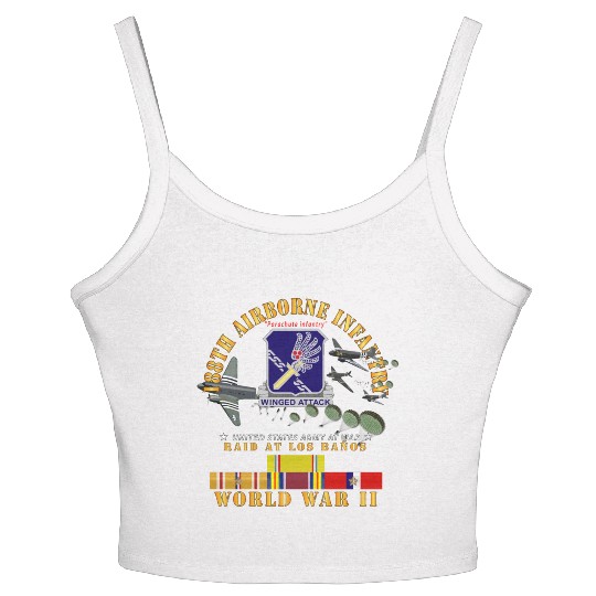 Army 188th Airborne Infantry Raid at Los Baños W J Women's Spaghetti Strap Tank Top