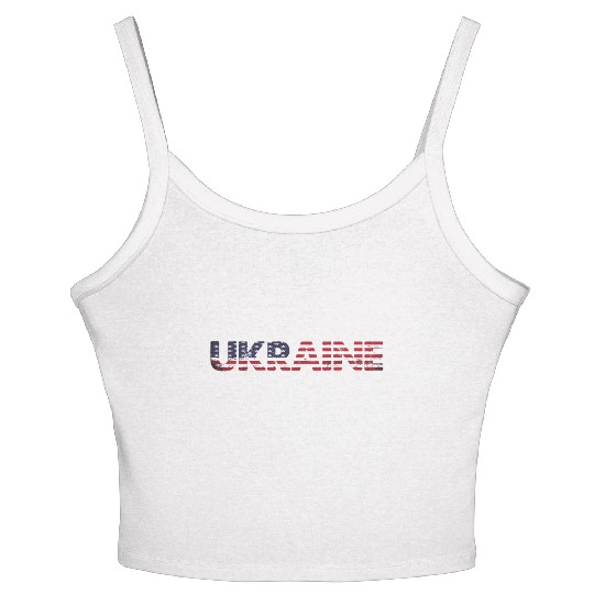 I Stand with Ukraine Ukraine Flag Women's Spaghetti Strap Tank Top