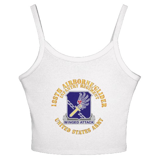 Army 188th Airborne Glider Infantry Regiment DUI X Women's Spaghetti Strap Tank Top