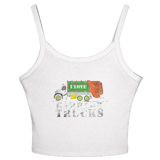 I Love Garbage Trucks Women's Spaghetti Strap Tank Top