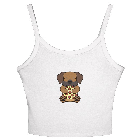 Rhodesian Ridgeback Pizza Lover Women's Spaghetti Strap Tank Top