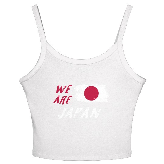 We are Japan flags Design Women's Spaghetti Strap Tank Top