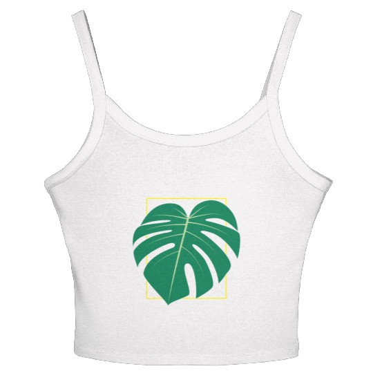 Tropical Leaves Women's Spaghetti Strap Tank Top