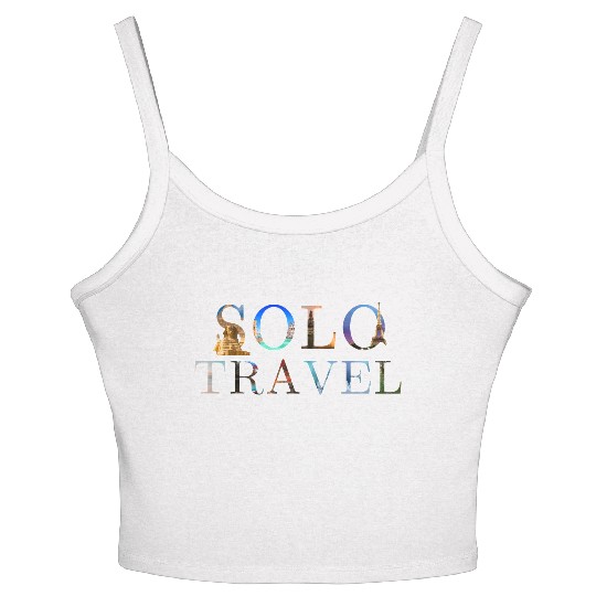 in love with solo travel, in all seasons Women's Spaghetti Strap Tank Top