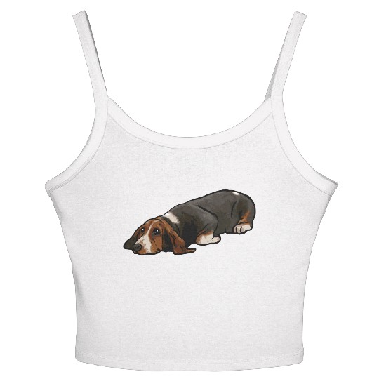 Basset Hound Dog Women's Spaghetti Strap Tank Top
