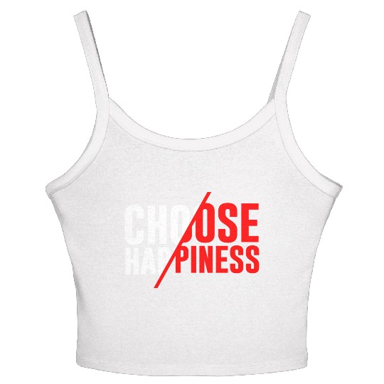 Choose Happiness Women's Spaghetti Strap Tank Top