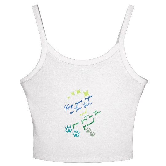 Keep Your Eyes On Stars And Your Feet On Ground Women's Spaghetti Strap Tank Top