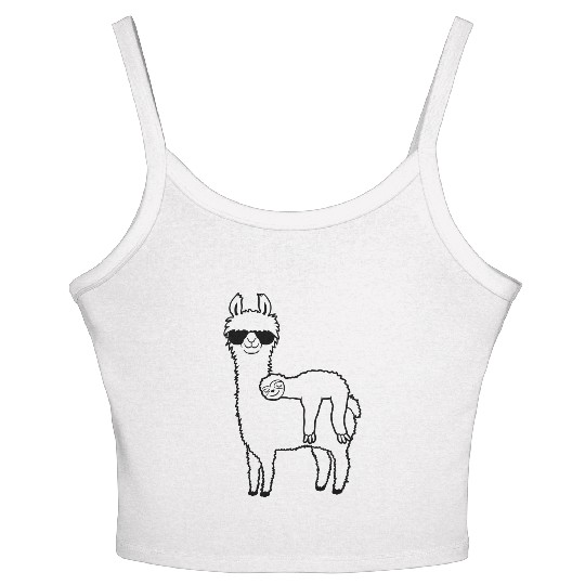 llama sloth friends sleep Women's Spaghetti Strap Tank Top