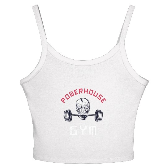 Powerhouse Gym - Bodybuilding Workout Saying Women's Spaghetti Strap Tank Top