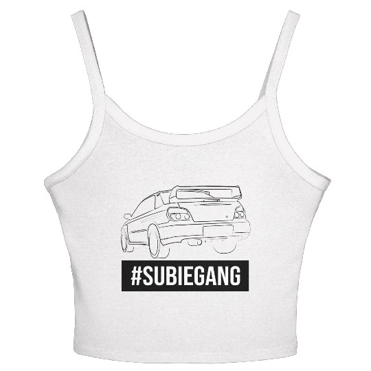 Subie Gang Impreza jdm lover classic japanese car Women's Spaghetti Strap Tank Top