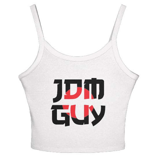JDM GUY Japanese flag black drift tuner car lover Women's Spaghetti Strap Tank Top