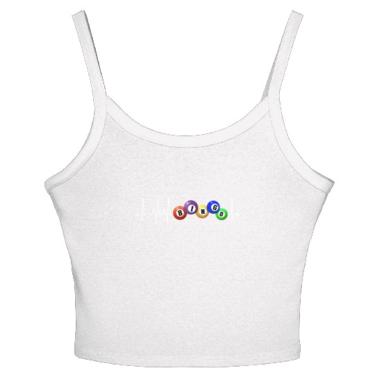 Bingo Heartbeat Pulse Bingo Gambling Bingo Player Women's Spaghetti Strap Tank Top