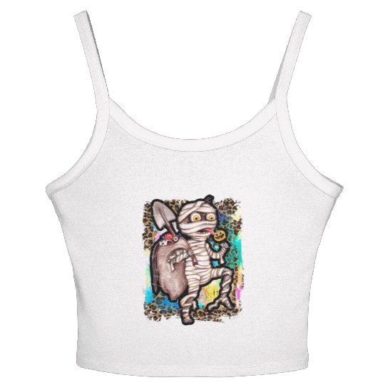 Halloween Zombie Mummy Tie Dye Women's Spaghetti Strap Tank Top