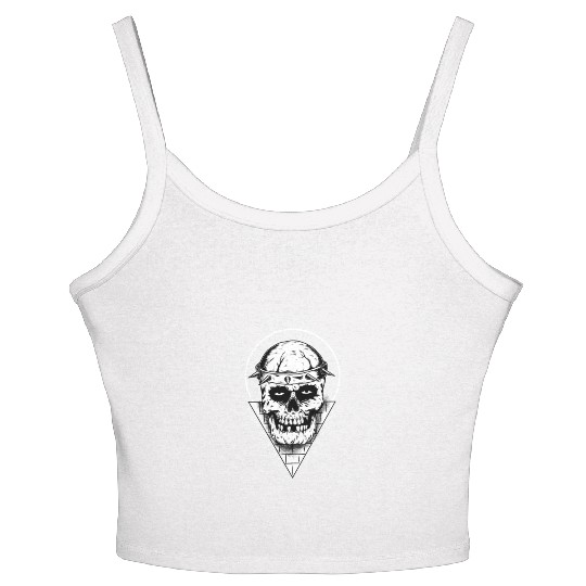 Bull Skull Women's Spaghetti Strap Tank Top