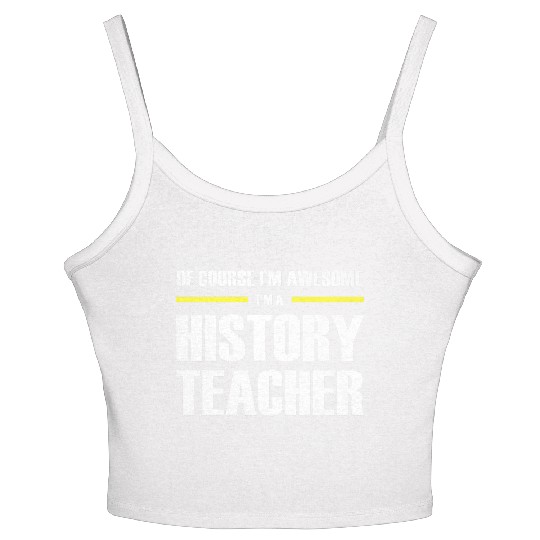 Awesome History Teacher Premium Women's Spaghetti Strap Tank Top