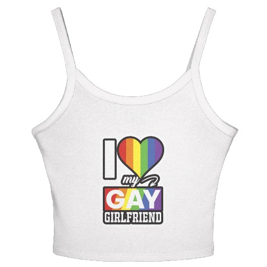 LBGT Flag Gay Pride Human Love Girlfriend Women's Spaghetti Strap Tank Top