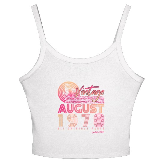 Retro 1978 In August Women's Spaghetti Strap Tank Top