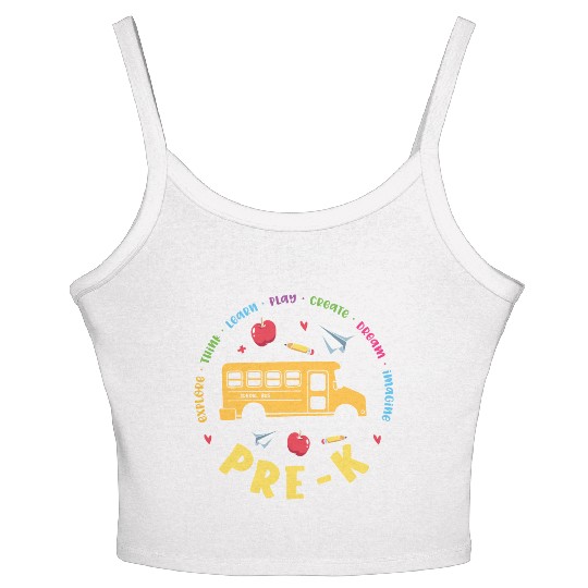 Pre-K School Bus Women's Spaghetti Strap Tank Top