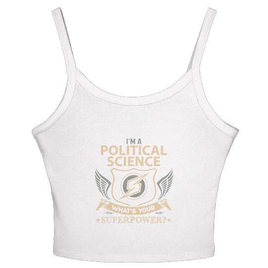 Political Science Women's Spaghetti Strap Tank Top - Superpower Job Gift It