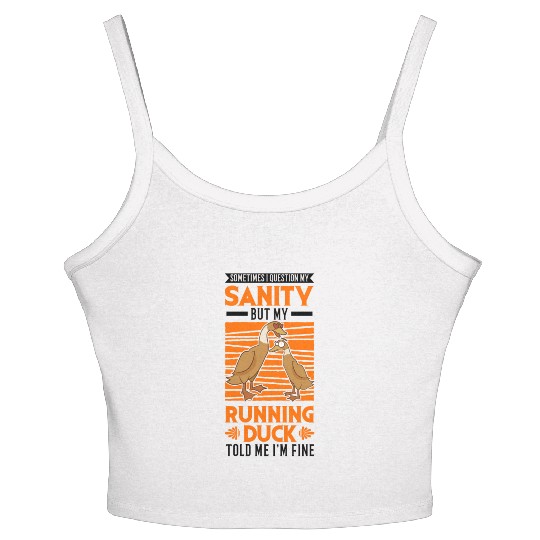 Running Duck Sanity Women's Spaghetti Strap Tank Top