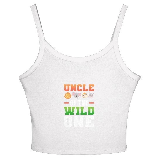Uncle of the Wild One Nephew Niece Women's Spaghetti Strap Tank Top