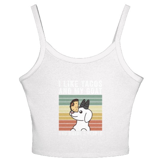 I Like Tacos And My Goat And Maybe 3 People Women's Spaghetti Strap Tank Top