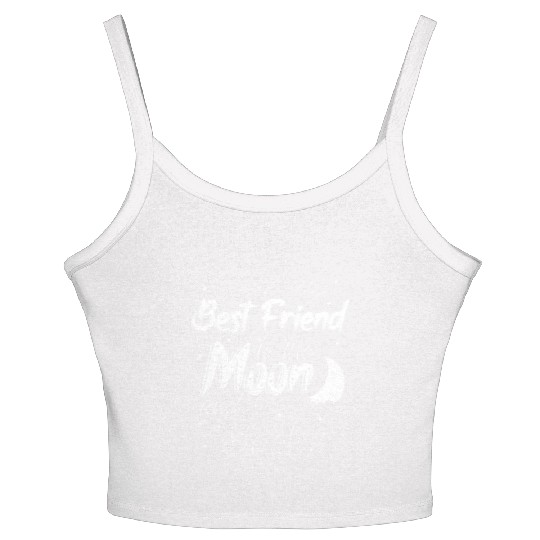 I love my best friend to the moon and back Women's Spaghetti Strap Tank Top