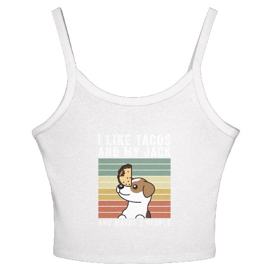 I Like Tacos And My Jack Russell Terrier Women's Spaghetti Strap Tank Top