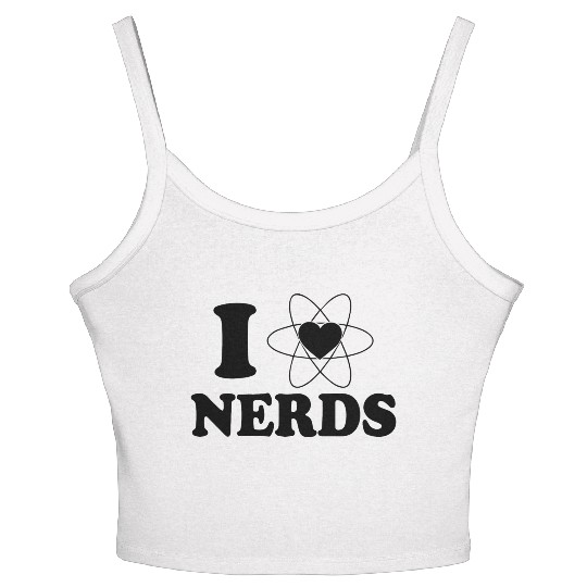 I LOVE NERDS Women's Spaghetti Strap Tank Top