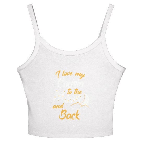 I love my cousin to the moon and back News Women's Spaghetti Strap Tank Top