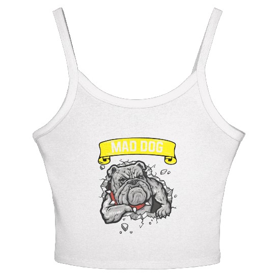 Mad dog pitbill lover Women's Spaghetti Strap Tank Top